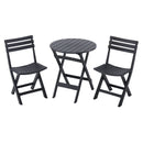 ICARDI Set mobilier terasă/grădină, 2 scaune și masă pliabile