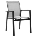 BARIA Scaun suprapozabil exterior negru-gri