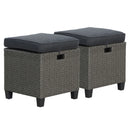 BAXTER Set mobilier terasă/grădină, 2 taburete