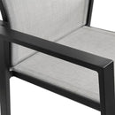BARIA Scaun suprapozabil exterior negru-gri