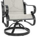 HERITAGE Set mobilier terasă/grădină, set 2 scaune-balansoar rotative