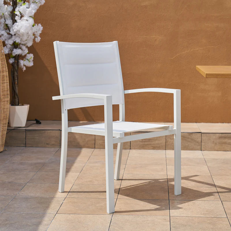 DRESDEN Set mobilier terasă/grădină, 4 scaune și masă extensibilă
