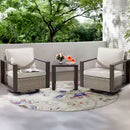 LONDON Set mobilier terasă/grădină, 2 fotolii rotative și masă