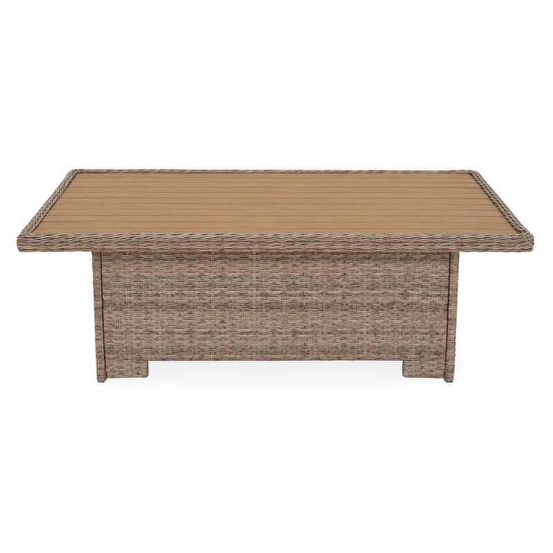 NORWICH Set mobilier terasă/grădină, 2 fotolii, canapea și măsuță reglabilă