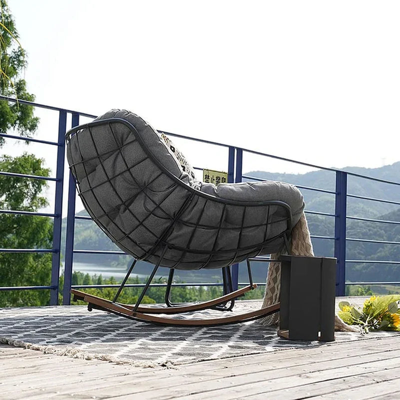 ROYAL Set mobilier terasă/grădină, 2 balansoare și măsuță cafea
