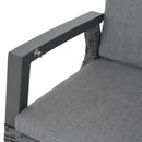 BAKU Set mobilier terasă/grădină, 2 scaune cu spătar reglabil