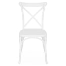 CIRCLE/SUCCOR Set mobilier terasă/grădină, 2 scaune și masă alb