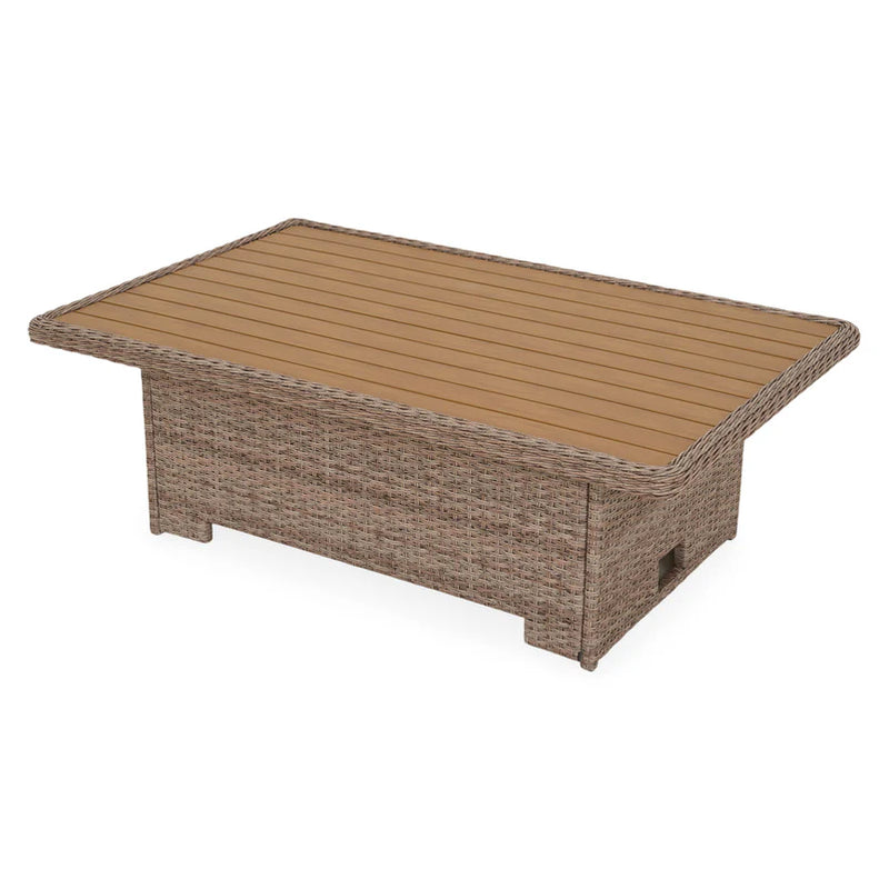 NORWICH Set mobilier terasă/grădină, 2 fotolii, canapea și măsuță reglabilă