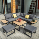 BUFFALO Set mobilier terasă/grădină, 2 taburete, 2 canapele și măsuță