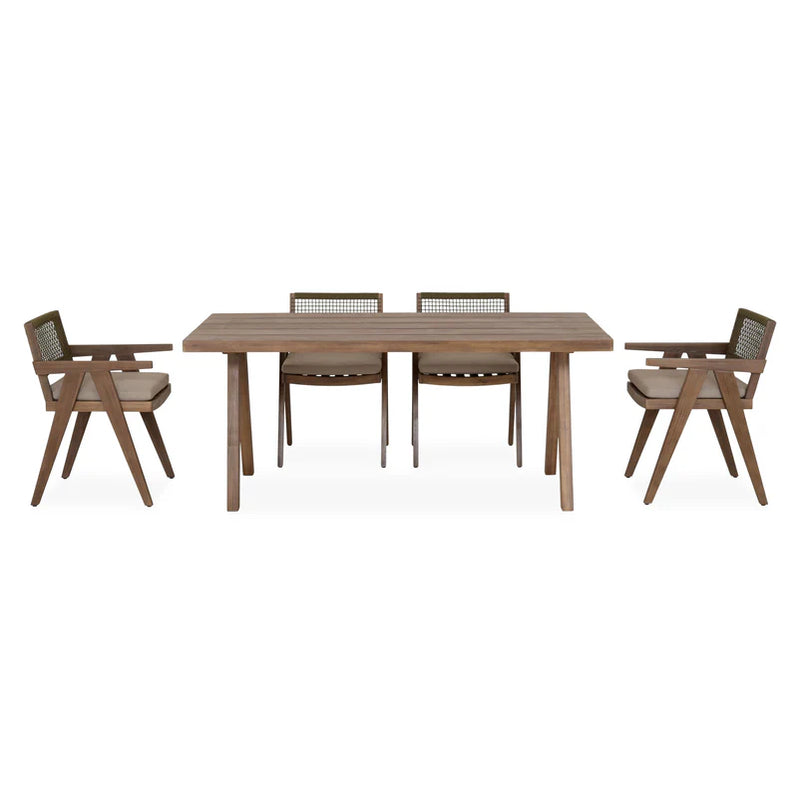 PERTH Set mobilier terasă/grădină, 4 scaune și masă