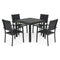LUCCA Set mobilier terasă/grădină, 4 scaune și masă extensibilă