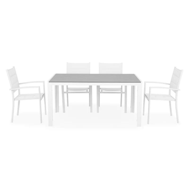 ENCORE/DRESDEN Set mobilier terasă/grădină, 4 scaune și masă