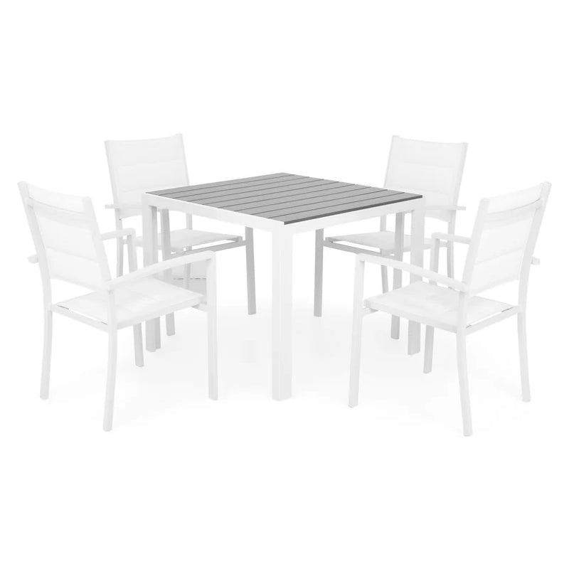 ENCORE/DRESDEN Set mobilier terasă/grădină, 4 scaune și masă