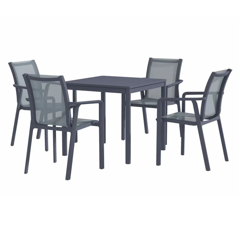 MARTA Set mobilier terasă/grădină, 4 scaune și masă