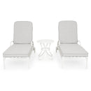 BOTANIC Set mobilier terasă/grădină, 2 șezlonguri și măsuță