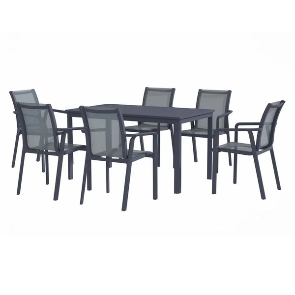 MARTA Set mobilier terasă/grădină, 6 scaune și masă