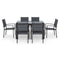 LUCCA Set mobilier terasă/grădină, 6 scaune și masă extensibilă