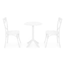 CIRCLE/SUCCOR Set mobilier terasă/grădină, 2 scaune și masă alb