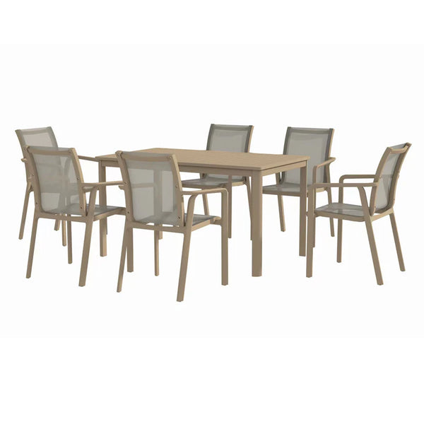 MARTA Set mobilier terasă/grădină, 6 scaune și masă