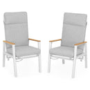 VALDIVIA Set mobilier terasă/grădină, 2 scaune recliner