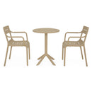 CIRCLE/CRUSOE Set mobilier terasă/grădină, 2 scaune și masă