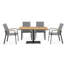 ACERO/COMO Set mobilier terasă/grădină, 4 scaune și masă