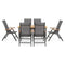 MARCUS/EASY Set mobilier terasă/grădină, 6 scaune și masă extensibilă
