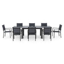 LUCCA Set mobilier terasă/grădină, 8 scaune și masă extensibilă