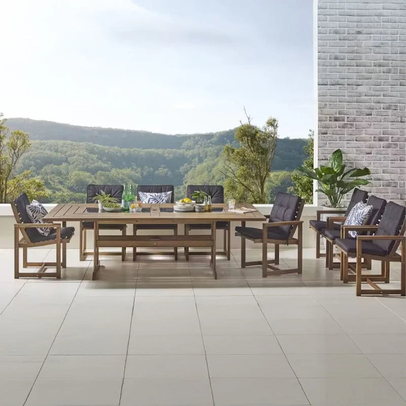 MARQUISE Set mobilier terasă/grădină, 8 scaune și masă
