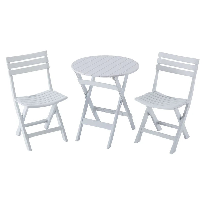 ICARDI Set mobilier terasă/grădină, 2 scaune și masă pliabile