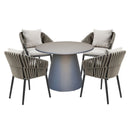 NICOSIA Set mobilier terasă/grădină, 4 scaune și masă