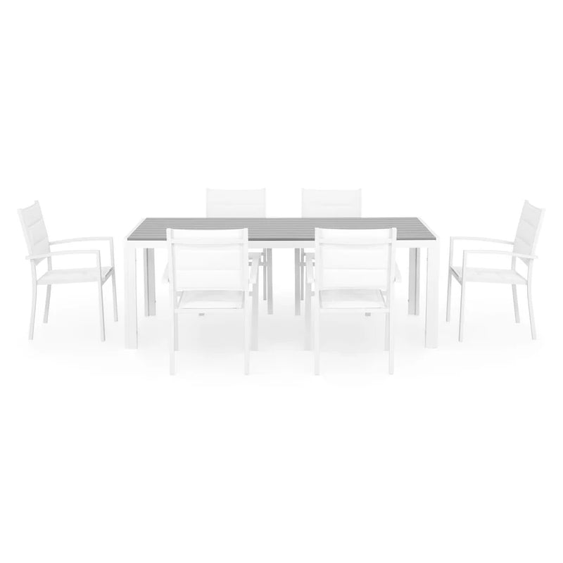 ENCORE/DRESDEN Set mobilier terasă/grădină, 6 scaune și masă