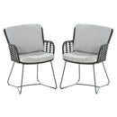 FABRICE Set mobilier terasă/grădină, 2 scaune