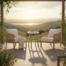 OLIVE Set mobilier terasă/grădină, 2 fotolii și măsuță