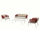SLEEK Set mobilier terasă/grădină, 2 fotolii, canapea și măsuță
