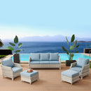 DERBY Set mobilier terasă/grădină, 2 fotolii, 2 taburete, canapea