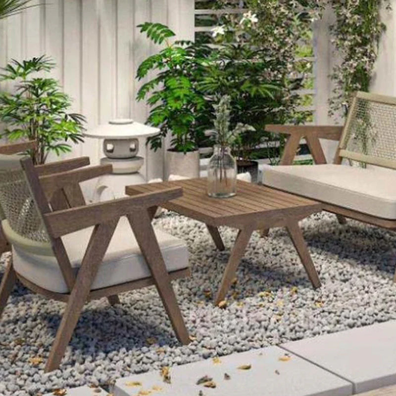 PERTH Set mobilier terasă/grădină, 2 fotolii, canapea și măsuță cafea