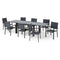LUCCA Set mobilier terasă/grădină, 8 scaune și masă extensibilă