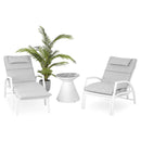 SALIMA Set mobilier gradină/terasă, 2 sezlonguri și măsuță