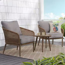 CORAL Set mobilier terasă/grădină, 2 fotolii și măsuță de cafea