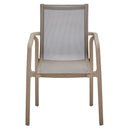 MARTA Set mobilier terasă/grădină, 4 scaune și masă sampanie