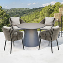 NICOSIA Set mobilier terasă/grădină, 4 scaune și masă
