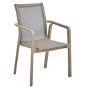 MARTA Set mobilier terasă/grădină, 4 scaune și masă sampanie