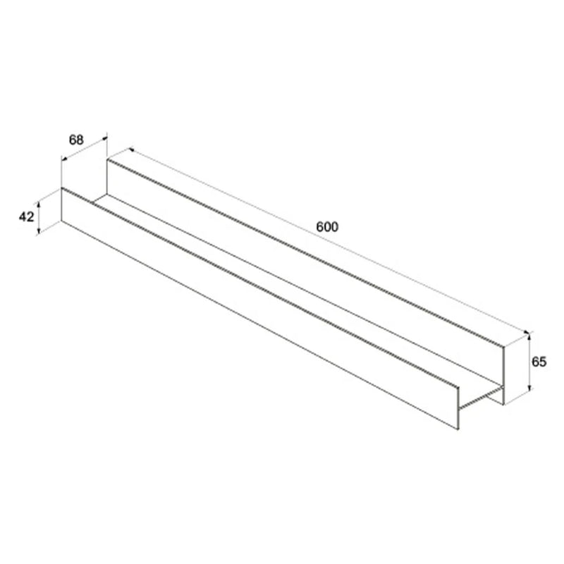 ELLA Raft pentru perete duș L.60 x l.6.8 x H.6.5