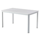 MARTA Set mobilier terasă/grădină, 6 scaune și masă alb