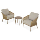 CORAL Set mobilier terasă/grădină, 2 fotolii și măsuță de cafea