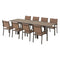 LUCCA Set mobilier terasă/grădină, 8 scaune și masă extensibilă