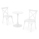 PLEZURO/SUCCOR Set mobilier terasă/grădină, 2 scaune și masă alb