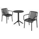 CIRCLE/ALPINE Set mobilier terasă/grădină, 2 scaune și masă antracit