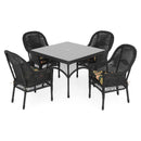 SUSAN Set mobilier terasă/grădină, 4 scaune, masă
